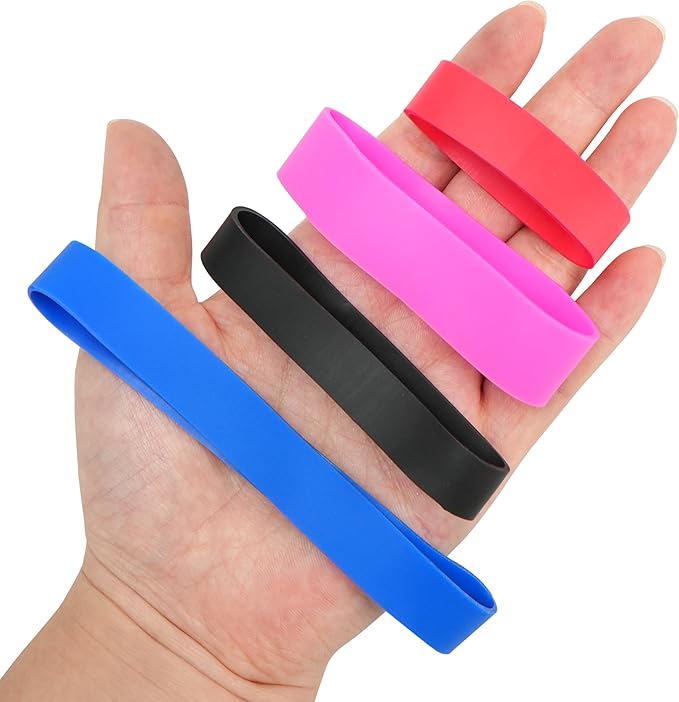 LotFancy Rubber Bands Assorted Size, 4 Sizes Size84, Size82, Size 94, Size 105, Heavy Duty Colored Rubber Bands for Office Supplies