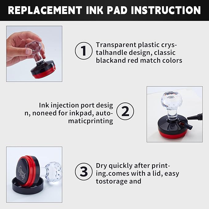 Custom Logo Self-Inking Stamp - Personalized Business Logo & Text Stamper | 5 Sizes | 7 Ink Color Options