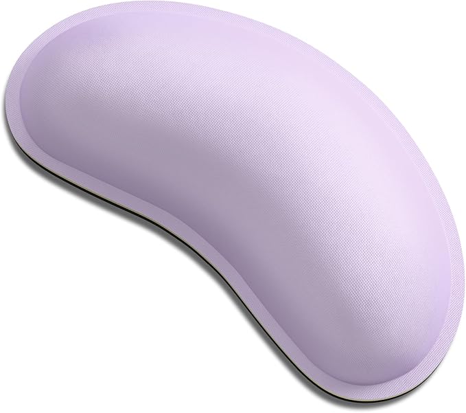 Dapesuom Mouse Wrist Rest, Ergonomic Memory Foam Mouse Wrist for Computer Desk Mats Support, Hand Rest Pad Cushion for Gaming, Office, Laptop, Men, Women, Pain Relief & Easy Typing, Vanilla Purple
