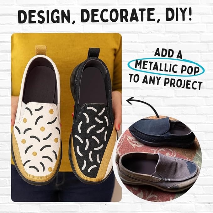 4 Jumbo Poster Markers (15mm, White, Black, Gold & Silver) | Fat Acrylic Paint Markers for Wood, Glass, Metal, Walls, Fabric - Large Thick Permanent Paint Pens for Signs, Board, Teachers