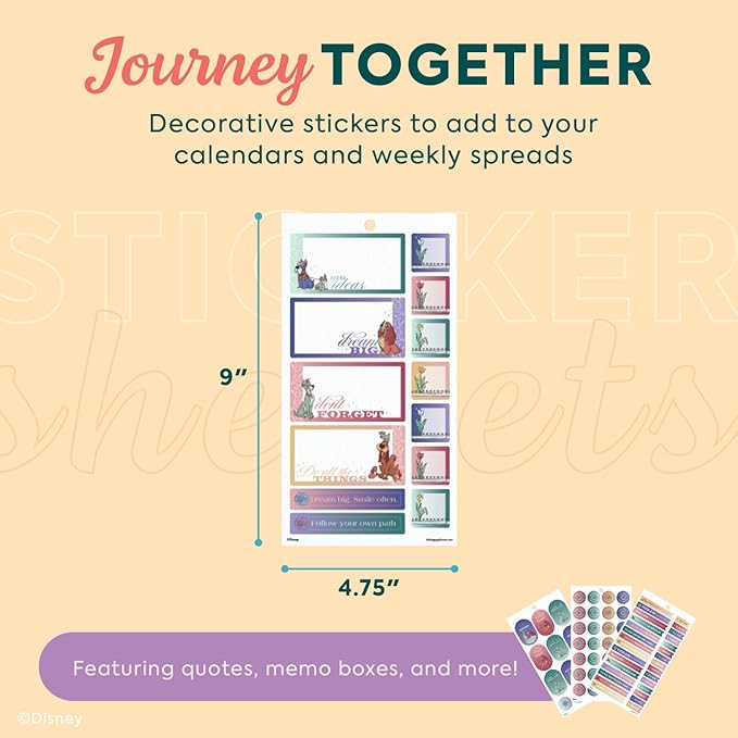 Happy Planner Disney 30-Sheet Easy-Peel Sticker Pack for Calendars and Journals, Lady and The Tramp