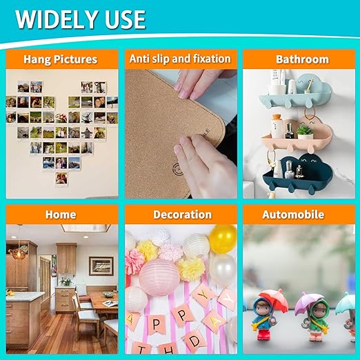 Birllaid Double Sided Tape for Walls, Picture Hanging Strips Removable Mounting Dots Adhesive Heavy Duty, Removable for Art Craft, Decoration, Party Supplies, Multipurpose