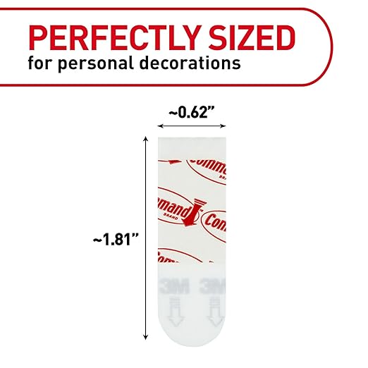 Command Poster Strips, Damage Free Hanging Poster Hangers, No Tools Wall Hanging Strips for Posters, 256 White Command Adhesive Strips