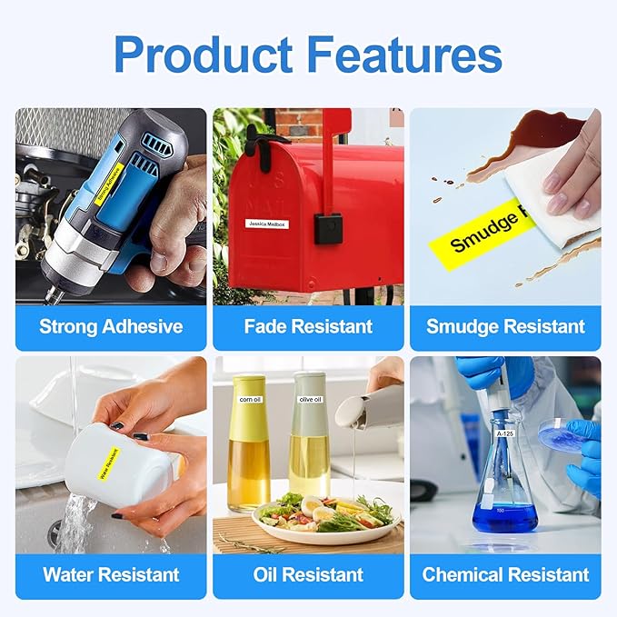 Label Orison 3PK TZe-631 Label Tapes Compatible with Brother P-Touch Laminated TZ631 TZo631 use for PT-H110 PT-D210 PT-D400 PT-D600 Black on Yellow 0.47 Inch x 26.2 ft (12mm x 8m)