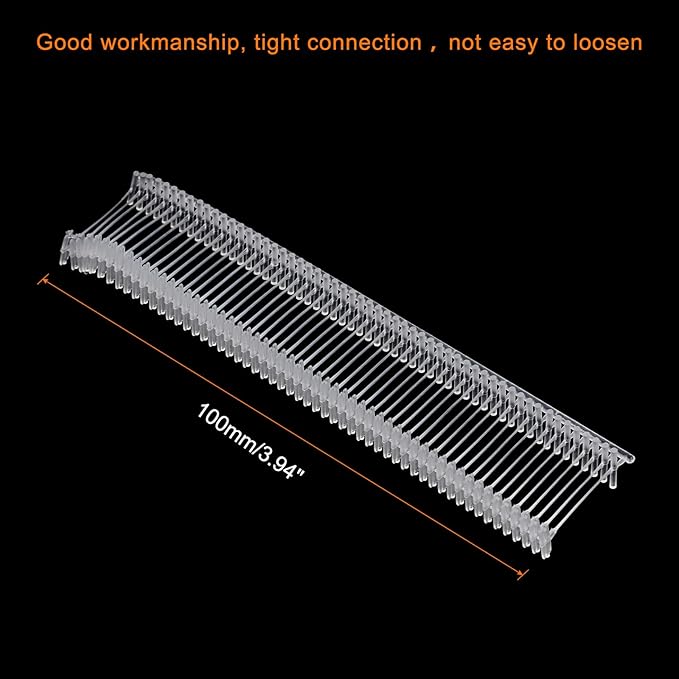 MECCANIXITY Standard Tagging Fasteners,Plastic Regular,Standard Label Gun Price Tagging Barbs for Garment Price Tag Label Tagging Barbs 15mm/0.59 Inch,Pack of 1000 Transparent