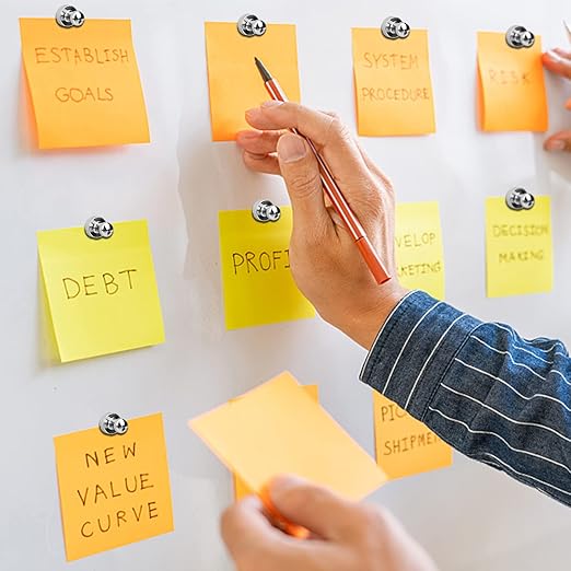 MIKEDE Strong Fridge Magnets for Whiteboard, 15Pcs Neodymium Push Pins for Refrigerator, Office, School, Classroom, Kitchen