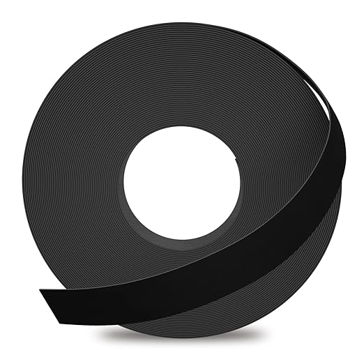 GSCIT Club Black Edge Banding, 7/8 inch x 250ft Melamine Edge Banding with Hot Melt Adhesive Preglued Cabinet Edge Banding Flexible Black Veneer Edging
