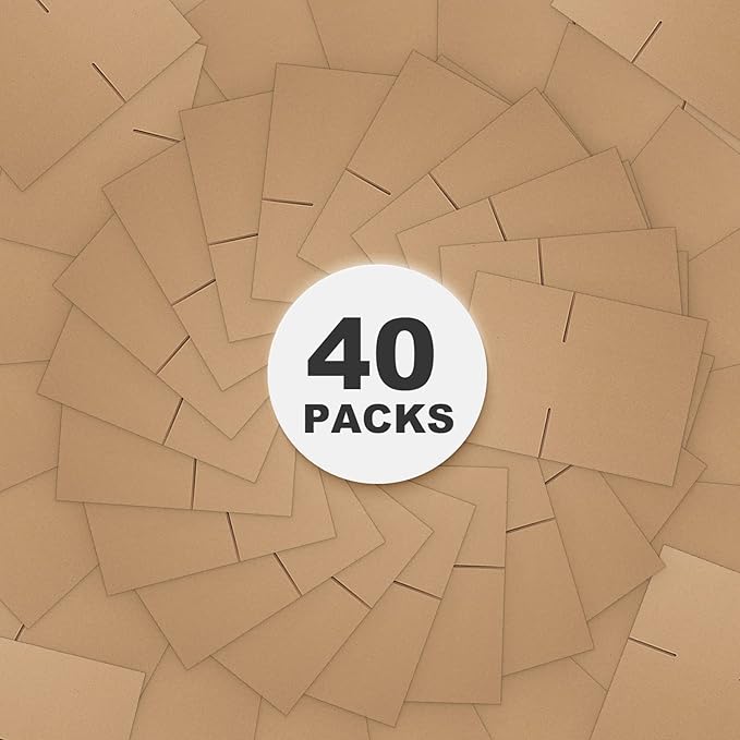 CRUGLA 40 Packs 6x4x3 Shipping Boxes Corrugated Cardboard Mailing Boxes Shipping Box Bulk for Packing Boxes