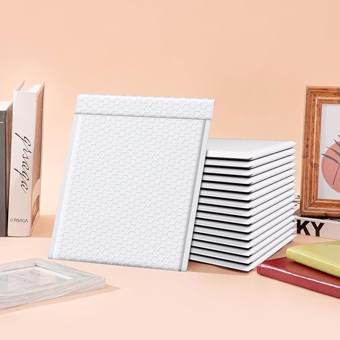 Fuxury Bubble Mailers 8.5x12" White Padded Envelopes 6000Pack Bulk Strong Adhesion Full Pallet of Padded Mailers Thick Bubble Envelopes for Small Business Mailing Books Clothes Makeup Supplies