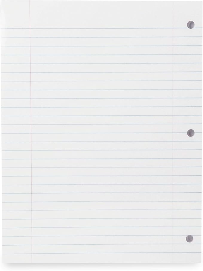 Mintra Office Filler Paper (Wide Ruled, 600 Sheets (6pks of 100))