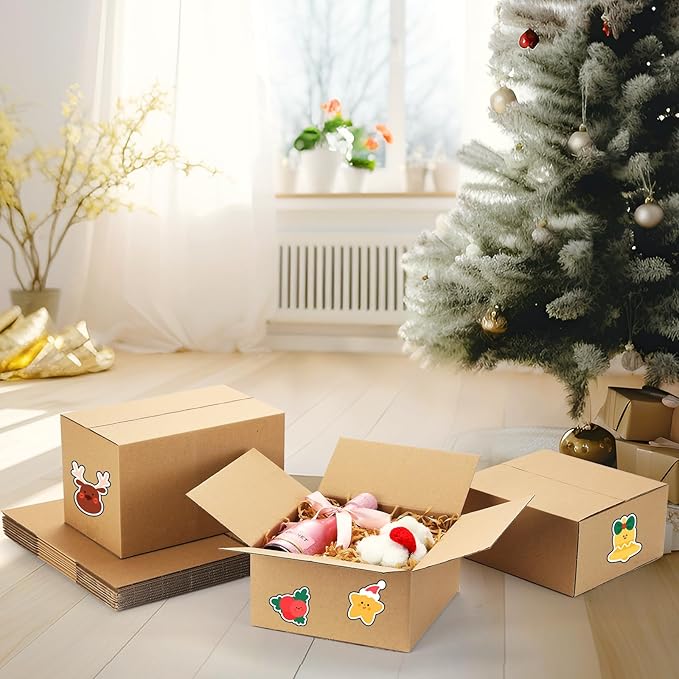 Eupako 8x8x4-Small-Shipping-Boxes-30-Pack-Brown-Corrugated-Box-Mailers, Cardboard Boxes for Packaging Small Business, Mailing