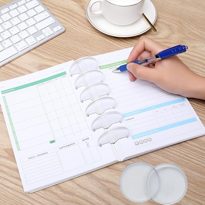 40 Pcs Discbound Disc 2 Inch Book Binding Discs, Transparent Expansion Discs Notebooks Planner Discs for DIY Notebooks and Planner Scrapbooking Supplies