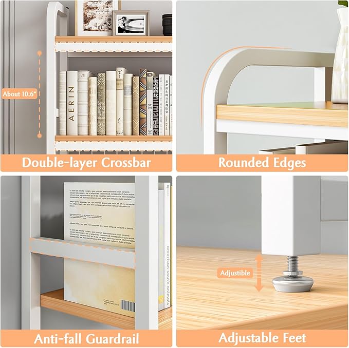 IOTXY 2-Tier Desktop Hutch Bookshelf - Metal Desk Shelf Bookcase with Grid Panel, Countertop Storage Organizer Rack for Dorm or Office, Black, 45.3" W