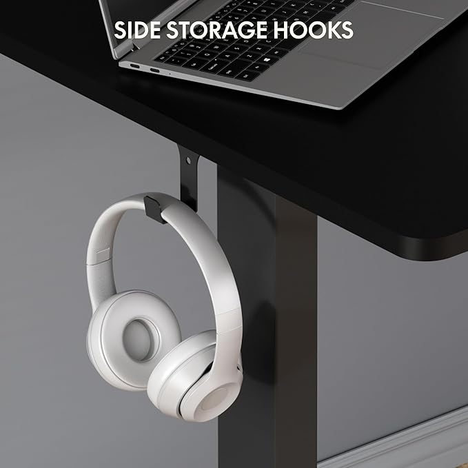 FLEXISPOT Standing Desk Electric Height Adjustable Desk with 63 x 24 Inches Splice Board, Ergonomic Memory Controller, Black Top + Black Frame