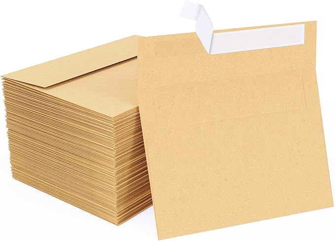 A7 Light Brown Kraft Envelopes Self Seal 1000 Pack, 120 GSM Printable Goefun 5x7 Mailing Envelopes for Invitations, Weddings, RSVP, Birthday, Photos, Documents and DIY Cards