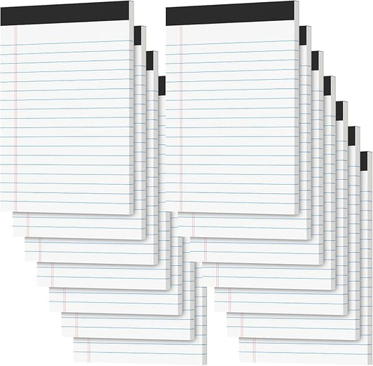 Legal Pads 4x6 Small Notepads, 14-Pck Note Pads for Work Mini Pocket Notepad White Paper Writing Pads Narrow Ruled Scratch Memo Pads for Office Home Taking Quick Notes, Perforated, 30 Sheets Per Pad