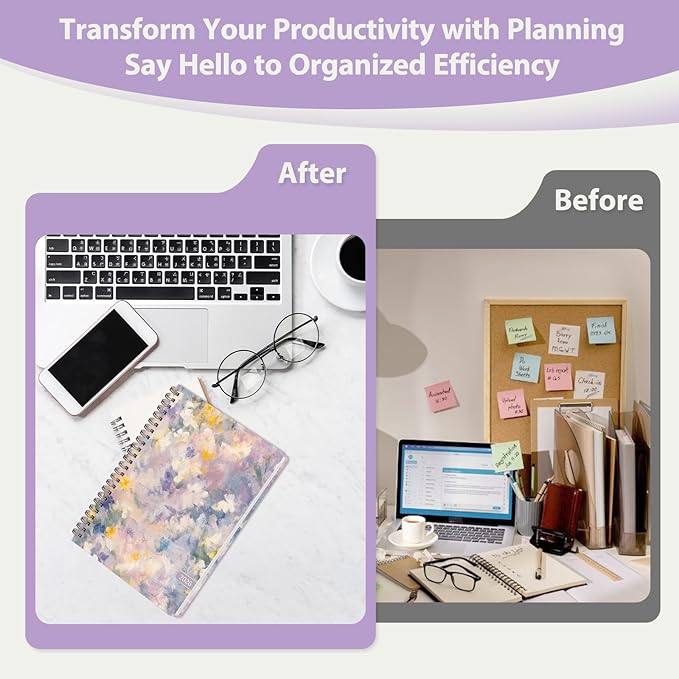 2026 Planner, Weekly and Monthly Calendar Agenda Book, Jan 2026 - Dec 2026, Hardcover Planning Academic Planner for Office School Supplies and Desk Accessories - Letter Size (8.5'' x 11'')