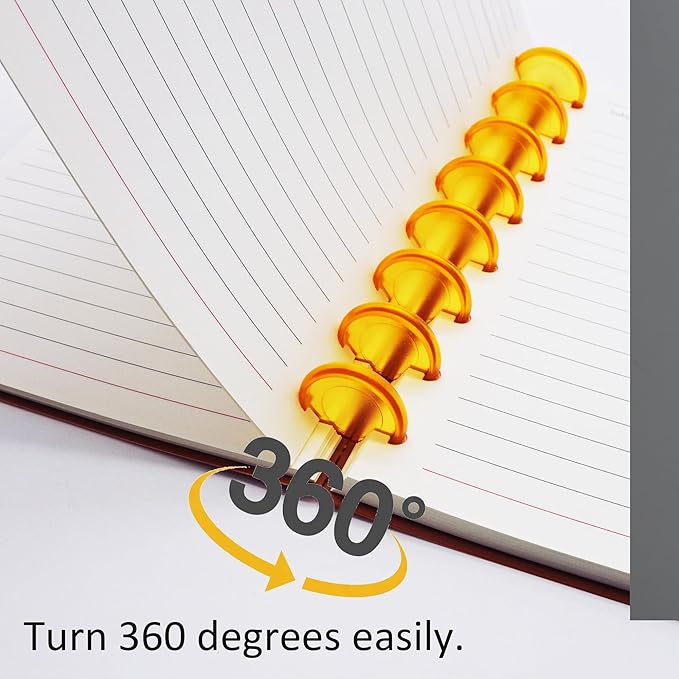 100pcs Discbound Notebook Discs DIY Planner Accessories fits for Tul,Levenger,Arc,Happy Planner,Talia(Transparent Orange,0.94inch/24mm)