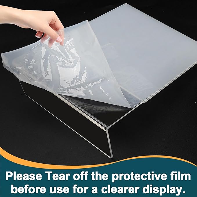 14 Pack Acrylic Sign Holder 8.5x11 Inches, Clear Tabletop Plastic Paper Display Stand, L-Shape Vertical Menu Holder Stand, Photo Picture Frame Flyer Display Stand for Restaurants, Store,Office Desktop