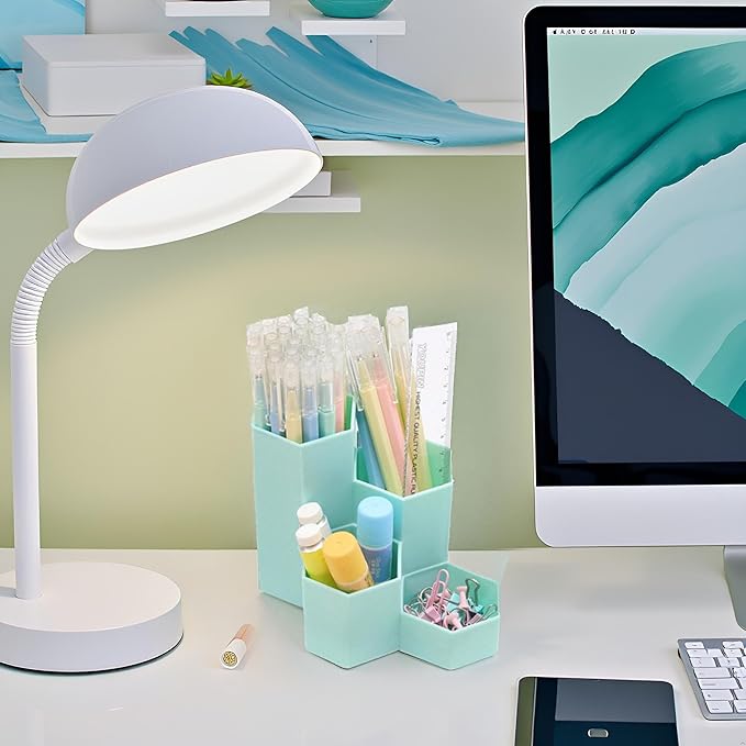 Pen Organizer Pencil Holder for Desk Pens Cup Pencil Organizer Desktop Organizer for Office/School/Home (Mint)