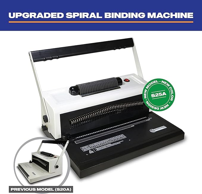 PPE S25A Coilbind Coil Punch & Binding Machine Free Crimper & 8mm Plastic COILS Box of 100pcs