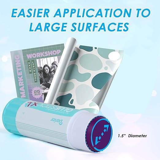 Darice Giant Disappearing Purple Glue Sticks, Large 115-gram Jumbo XL Glue Stick - Dries Clear, Washable, Non-Toxic - Classroom School Supplies - 6 Pack 4.05oz