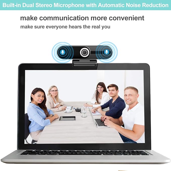UHD 4K Webcam with Microphone: 8MP USB Computer Web Camera with Privacy Shutter and Tripod, External Webcam Pro Streaming Webcams PC Cam w/Mic Noise Reduction for Winsdows Mac OS Desktop Laptop