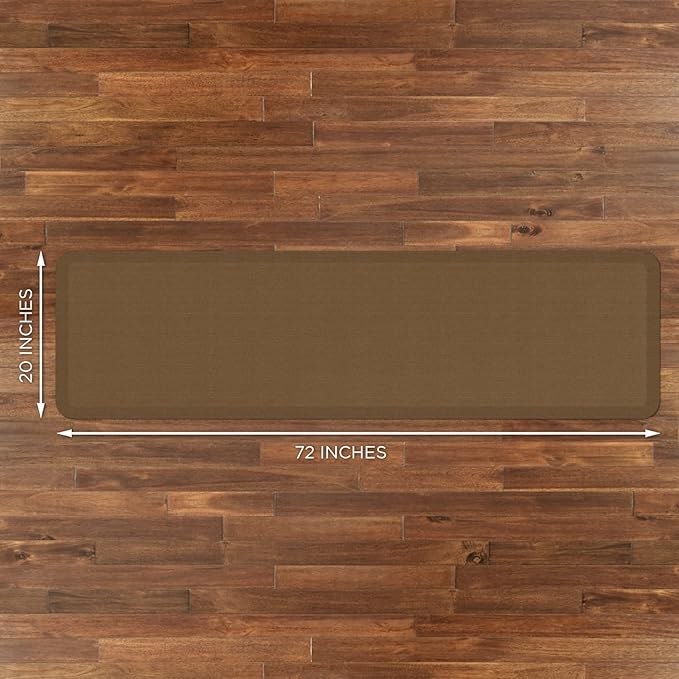 GelPro NewLife Designer Comfort Ergo-Foam Anti-Fatigue Kitchen Floor Mat, 20" x 72", Grasscloth Khaki