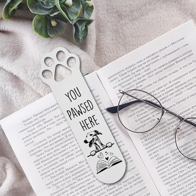 Greyhound Dog Gifts, Greyhound Dog Bookmark for Greyhound Dog Lover Book Lovers Bookworm Bookish Nerd, Bookmark Dog Lover, Book Club Gifts for Reader Dog Owner Lover-DX125
