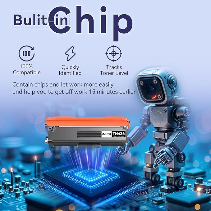 TN436 Toner Cartridge Set 4 Pack(with chip) Compatible Replacement for Brother tn436bk tn433 tn431 tn 436bk Toner for MFC-L8900CDW HL-L8360CDW HL-L8260CDW MFC-L8610CDW Prints