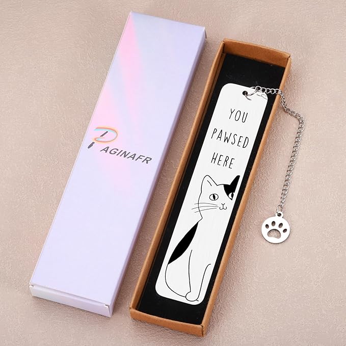 Cat Lover Gifts for Women Men, Cute Bookmarks for Women Girls, Black Cat Gifts for Friends Coworkers, Birthday Gifts for Cat Lovers, Reading Accessories for Book Lovers, Bookish Gifts for Book Club