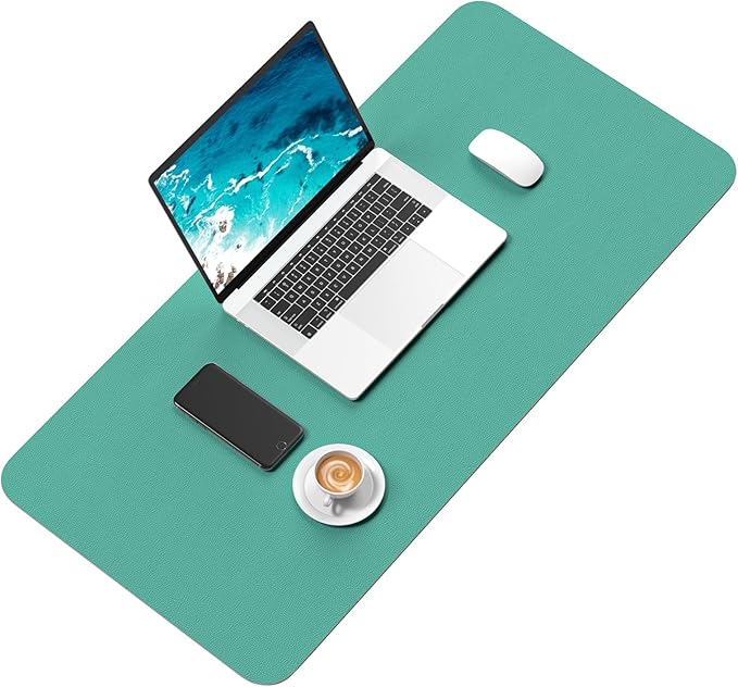 Hsurbtra Desk Pad, 30" x 14" PU Leather Desk Mat, XL Extended Mouse Pad, Waterproof Desktop Blotter Protector, Non-Slip Ultra Thin Large Laptop Keyboard Writing Mat for Office Home, Fruit Green