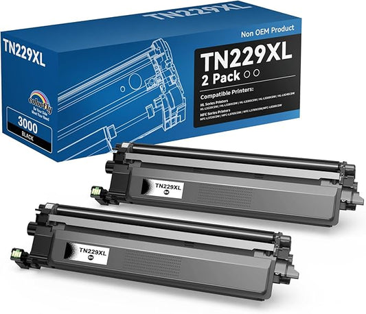 Compatible TN229XL Black Toner Cartridges Replacement for Brother TN229XL Toner Cartridges TN229XL Black use with MFC-L3780CDW HL-L3280CDW mfc-l3720cdw HL-L3220CDW HL-L3300CDW HL-L3295CDW 2BK