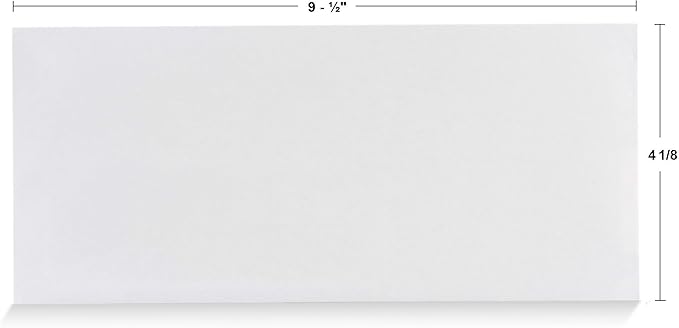 Aimoh 1000#10 Custom Printed Security Tinted Self-Seal Envelopes - Personalized with Logo and Address/Return Address Imprinted -Size 4-1/8 X 9-1/2" -White -24 LB -1000 Count (74001)