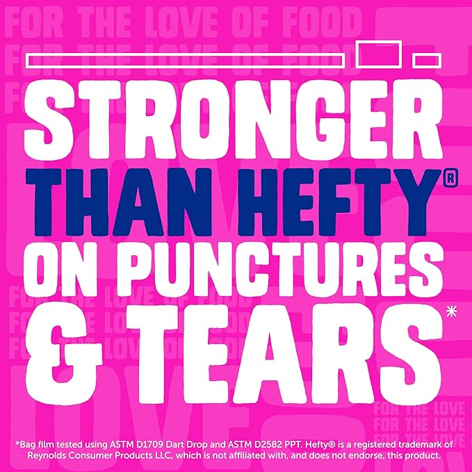 Ziploc Quart Food Storage Bags, Stand-Up Bottom, Easy to Fill, 100 Count (Packaging May Vary)