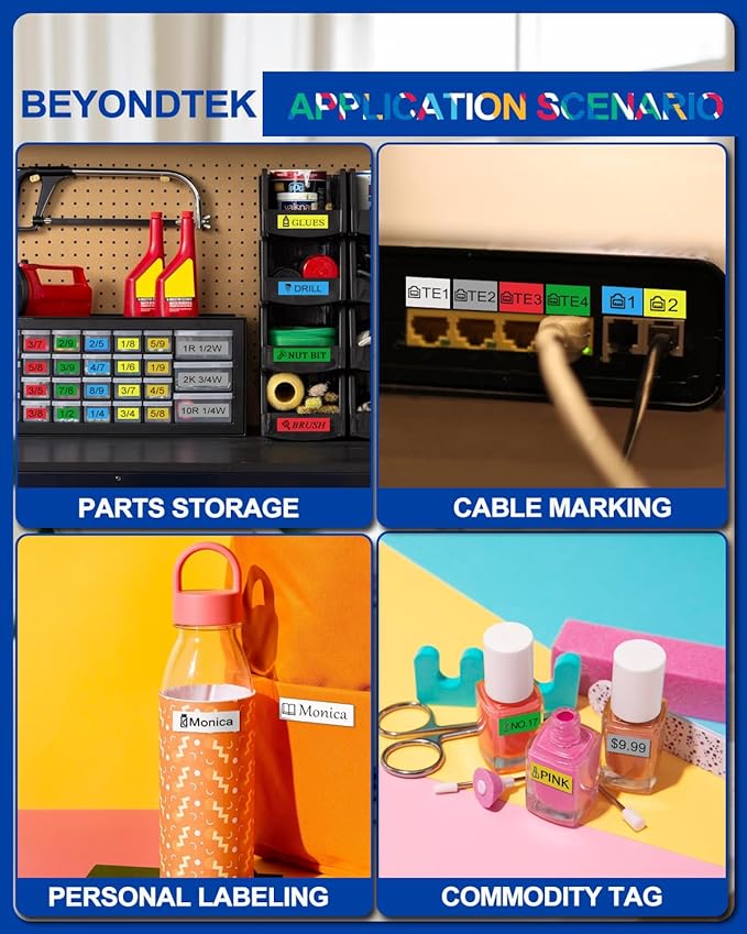 M Tape Work for PT-65 PT-70 PT-70BM PT-M95 Replace with Brother P Touch M Tape 12mm 0.47 Colors for M-K231s/M-431/M-531/M-631/M-731/M-831/M-931s with Label Maker PT-45 PT-80 PT-90 8m 26.2ft