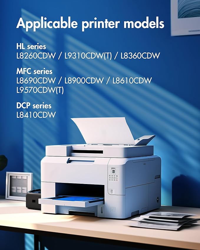 TN433 Toner Cartridge Set: MFC-L8900CDW Toner for Brother TN433 Toner Cartridge Set Works with Brother MFC-L8900CDW HL-L8360CDW HL-L8260CDW | TN-433 TN 433 for Brother TN433 4 Pack with TN433bk