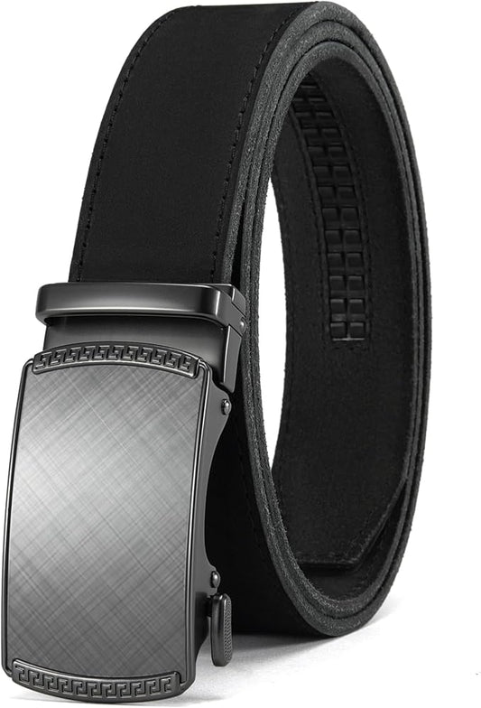 CHAOREN Mens Belt Leather Ratchet Belt - Customizable Fit, Effortless Style (35mm)