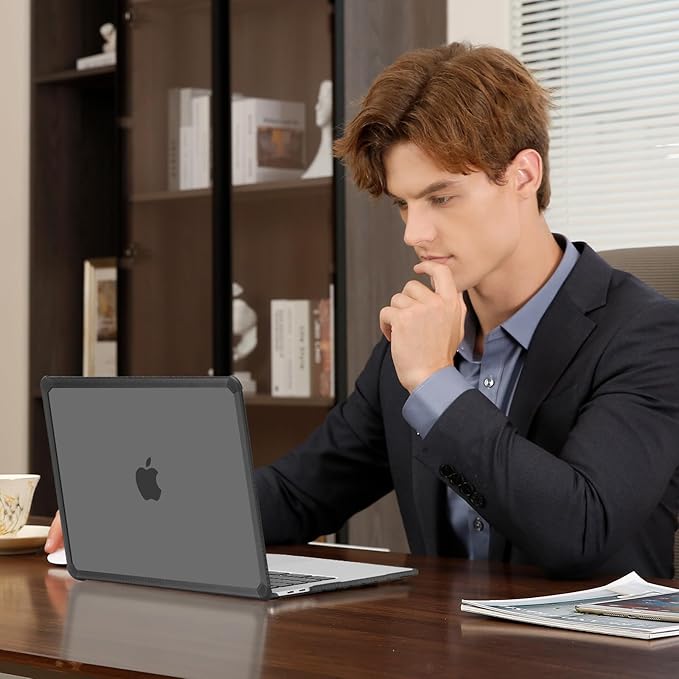 MOSISO Compatible with MacBook Pro 13 inch Case M2 2025-2016 A2338 M1 A2251 A2289 A2159 A1989 A1708 A1706, Anti-Cracking Heavy Duty Plastic TPU Bumper Hard Case&Keyboard Skin&Screen Film, Gray