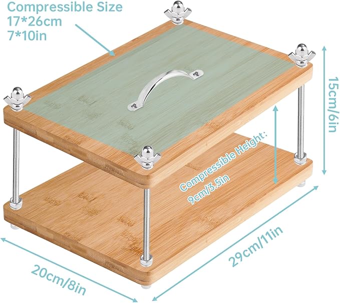 NiHome 35 PCS Book Press Binding Kit for Notebooks, Lesson Plans, Document Organization - Compact Bamboo Bookbinding Tools, Book Binding Supplies with Portable Handle for Beginners DIY