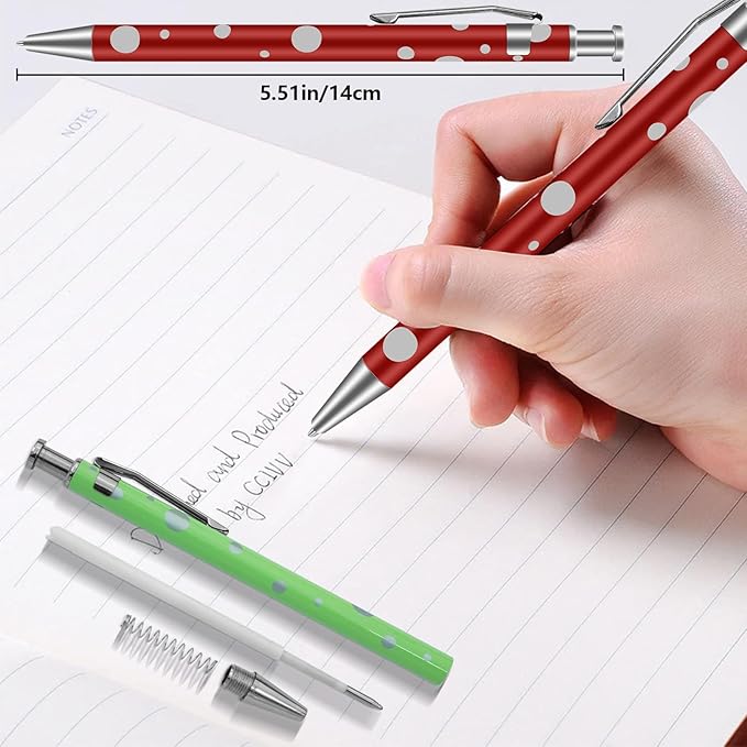 Retractable Ballpoint Pens, Assorted Colors, Men Women Retractable Pens,1.0 mm Black Ink (36)