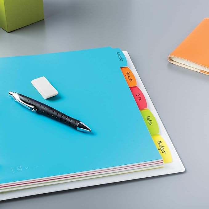 Avery Big Tab Write & Erase Durable Plastic Dividers, 5-Tab Set, Multicolor Brights, 3 Sets (21212)