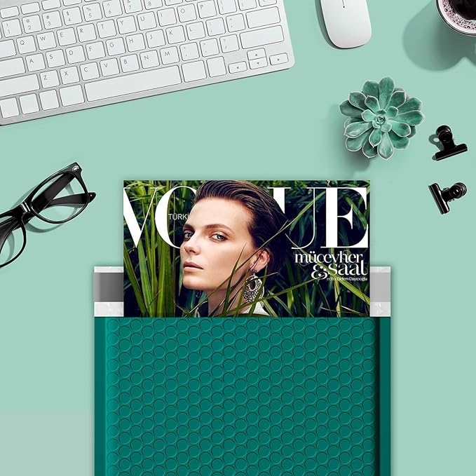 Fuxury Thick Bubble Mailers 8.5x12” 40 Pack Large Bubble Envelopes Opaque Cushioning Mailer for Small Business Mailing Books Clothes Makeup Supplies Forest Green #2