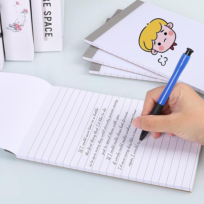 12 Pack Waterproof Cover Memo Pads 5.5" x 8.5" Lined Note Pads Writing Pads (51 Sheets Each Pad, Double Side Printed)