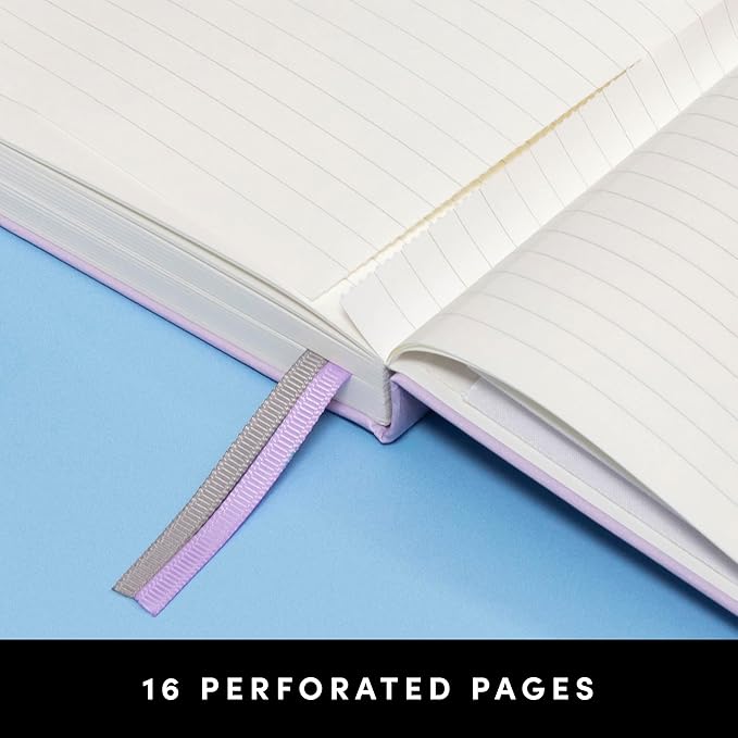 PAPERAGE Lined Journal Notebook, (Raspberry), 252 Pages, Medium 5.6 in x 8 in - 100 GSM Thick Paper – Hardcover Journaling Notebook for Work, School & Note Taking