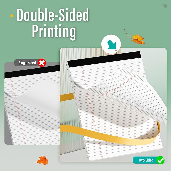 24 Pack Legal Pads 8.5 x 11 Note Pads 8.5 x 11 Inch Notepad 720 Sheets Writing Pads Wide Ruled Lined Paper Pads White Paper Note Pads 8.5 x 11 with 30 Sheets Per Legal Pad for School, Office, Home