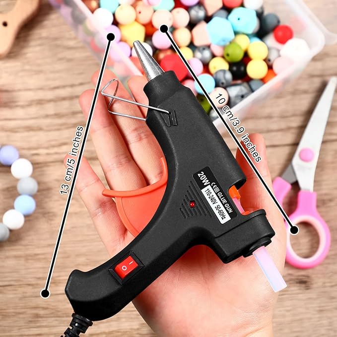 Zhengmy 6 Pieces Mini Hot Glue Gun Crafts Hot Melt Guns Fast Preheating and Easy Squeeze Trigger for School DIY Arts Class Projects Office Home Quick Repairs (Black)
