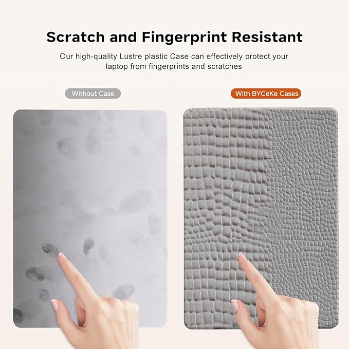 Crocodile Print Case for MacBook Air 13 inch M4 M3 M2 2025-2022 A3240 A3113 A2681,for Mac Air M4 Alligator Snake Textured Leather Glossy Cute Hard Shell&Keyboard Cover for Mac Air 13.6,Grey