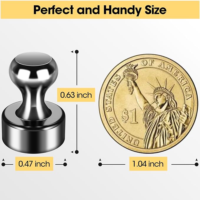 12Pack Strong Refrigerator Magnets - Small Neodymium Fridge Magnets for Whiteboard Office School Kitchen