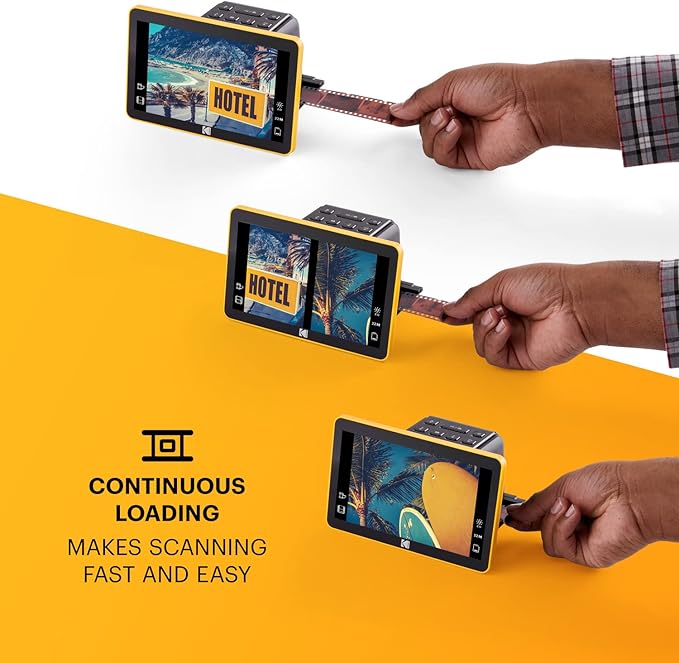 Kodak Slide N Scan Max Digital Film Slide Scanner, Black/Yellow (RODFS70)